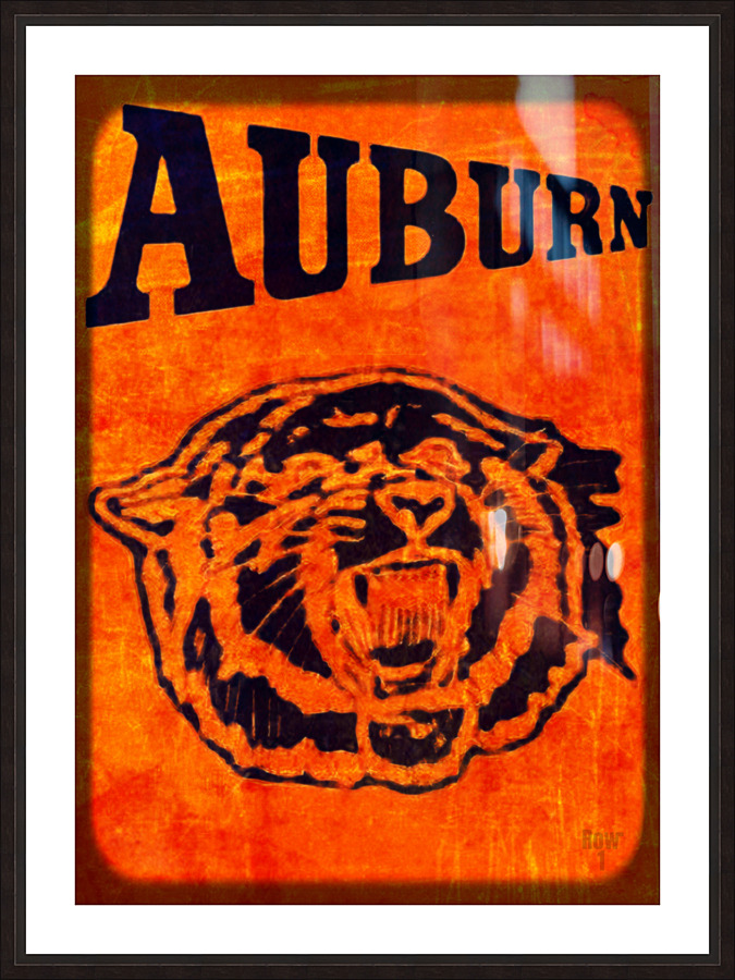 Auburn Tiger Throwback Viewfinder Art Picture Frame print
