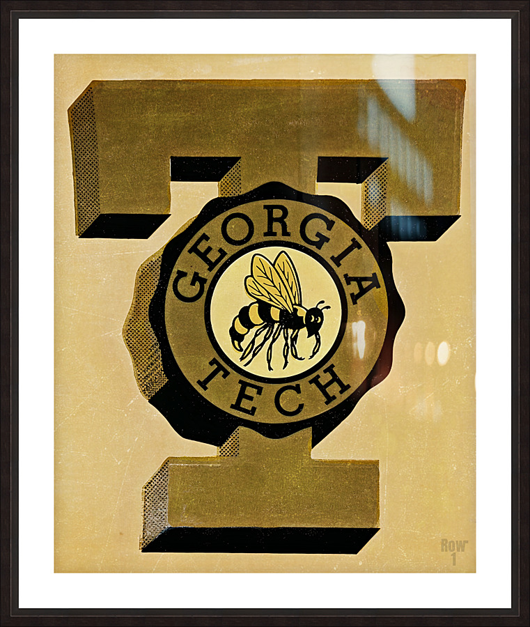 Georgia Tech Throwback Logo Art Picture Frame print