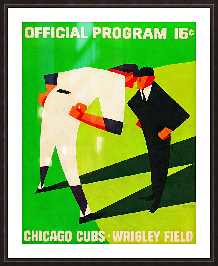 1966 Chicago Cubs Program Art Picture Frame print