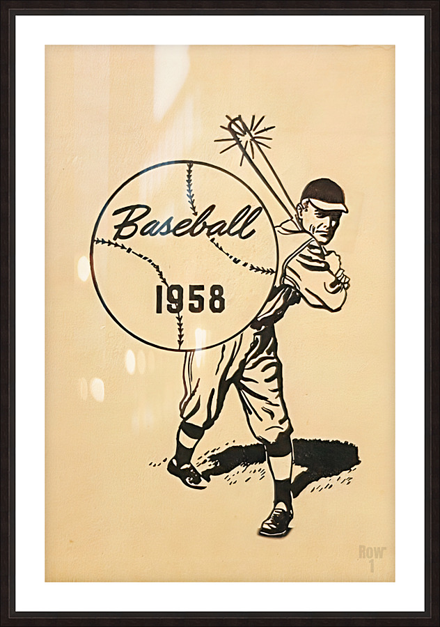 1958 Baseball  Picture Frame print