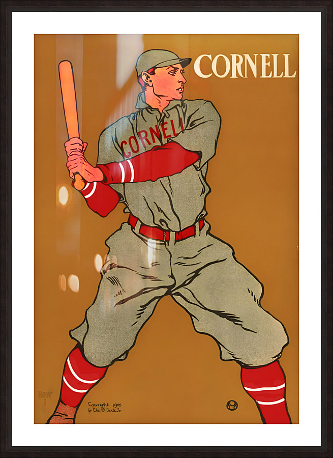 1908 Cornell Baseball Poster Picture Frame print