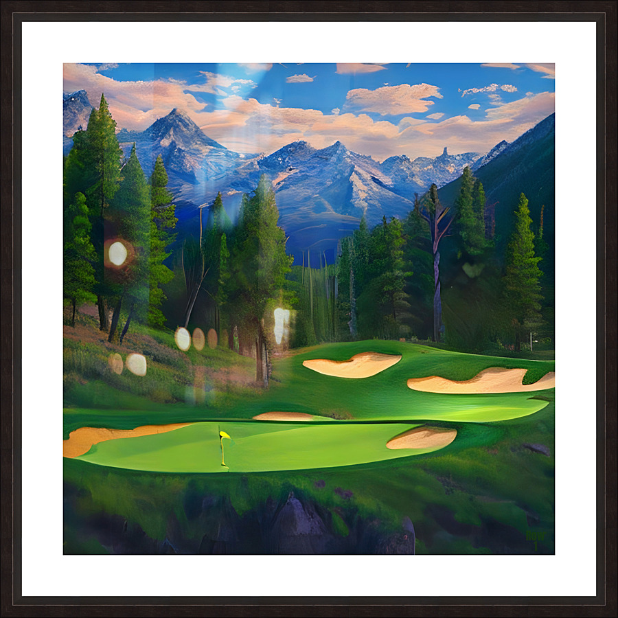 Mountain Golf Picture Frame print