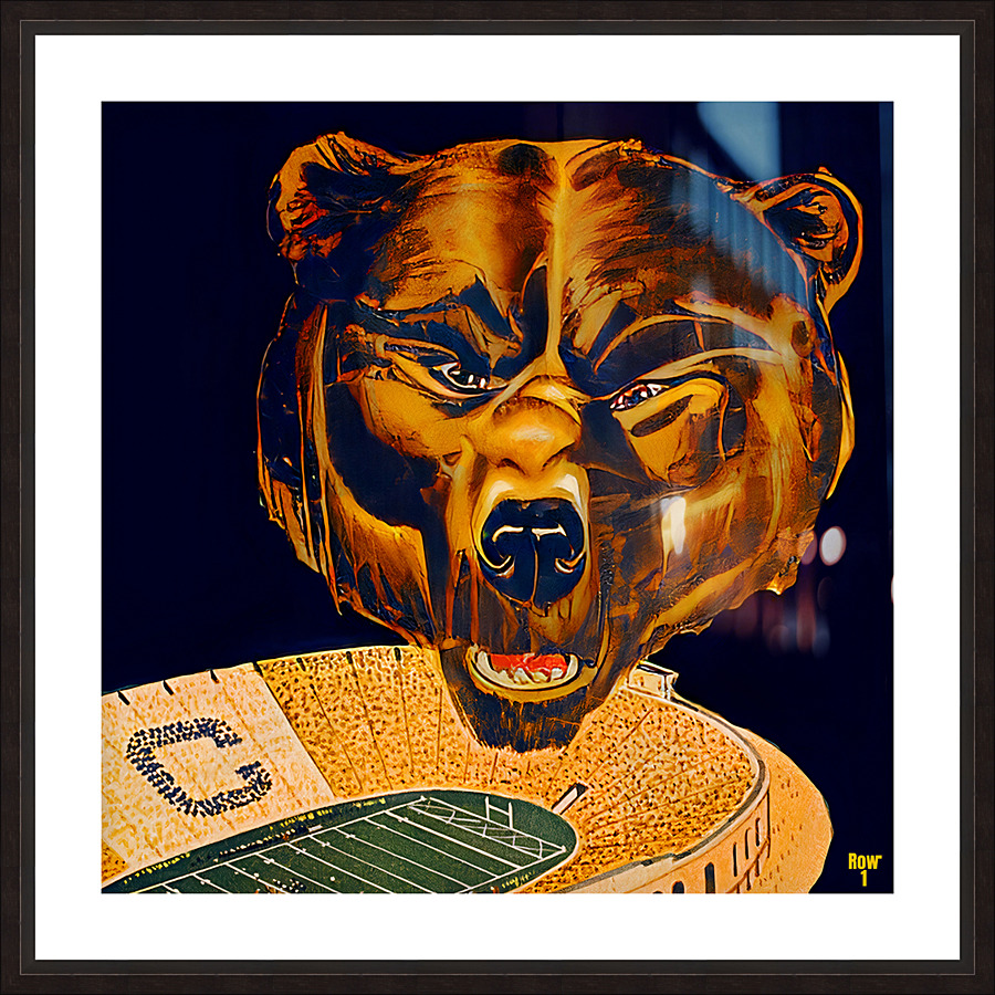 Vintage Cal Bears Football Art Picture Frame print