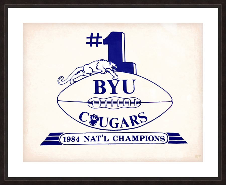 1984 BYU Football National Champions Art Picture Frame print