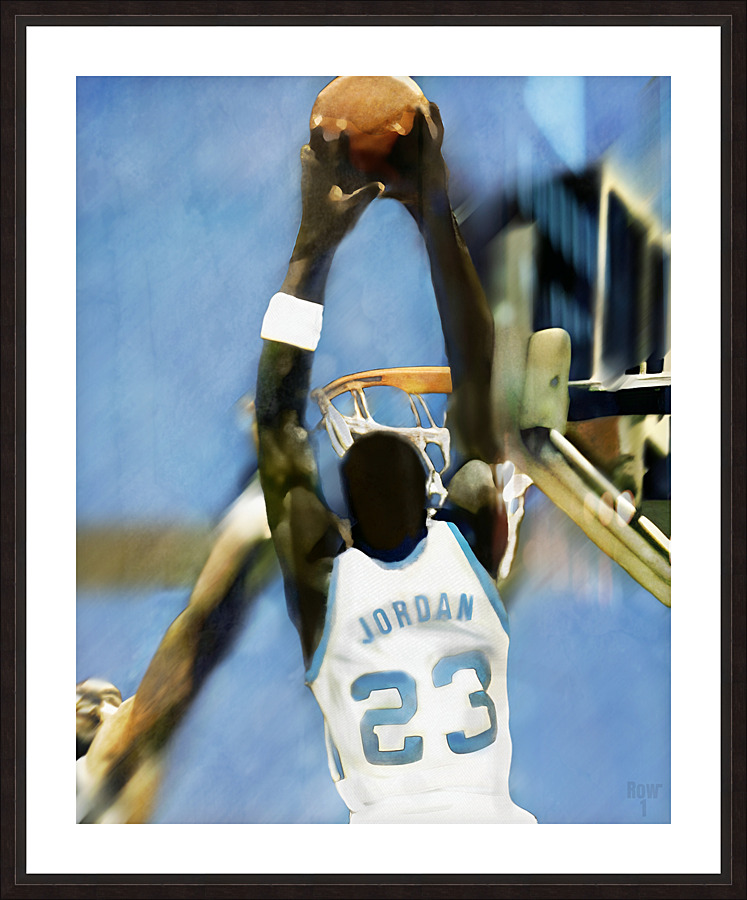 Michael Jordan Two Handed Dunk  Picture Frame print