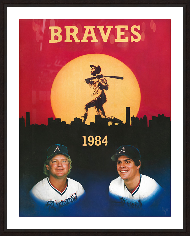 1984 Atlanta Braves Remix Art Picture Frame print