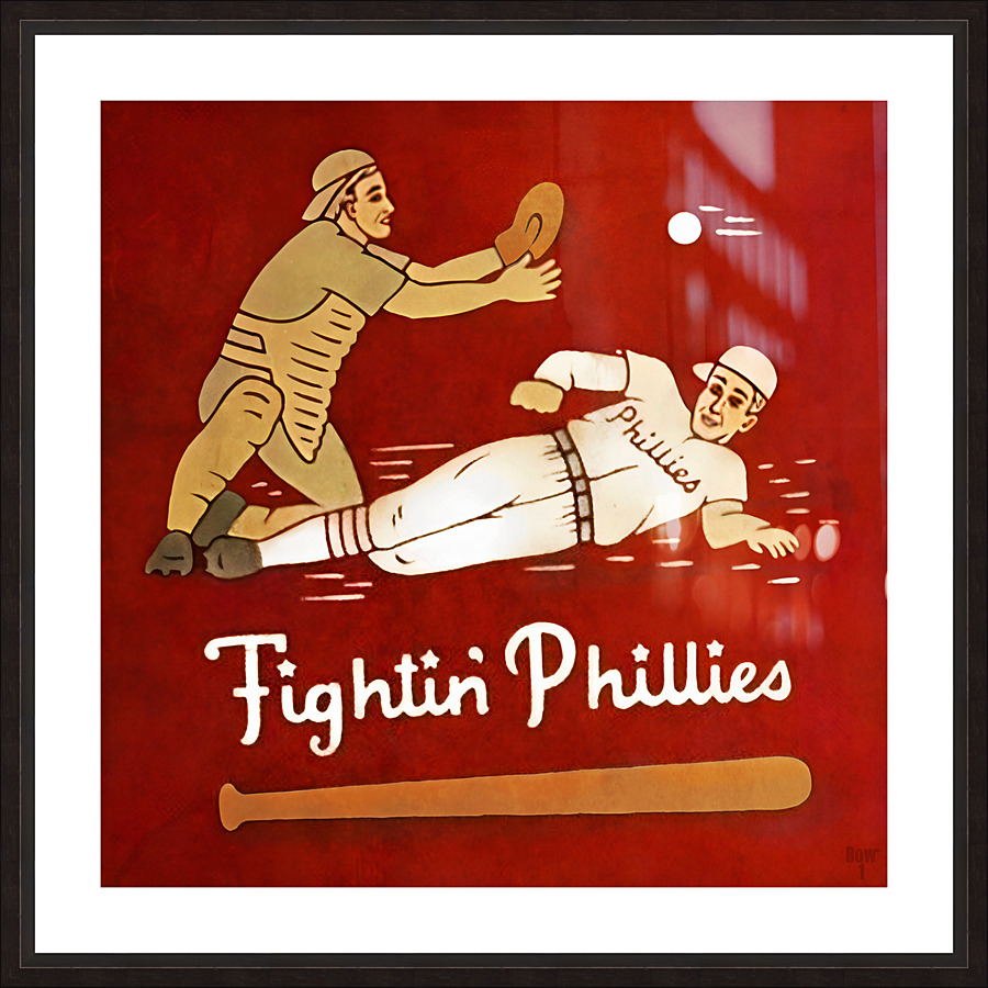 Fightin Phillies Vintage Art Picture Frame print