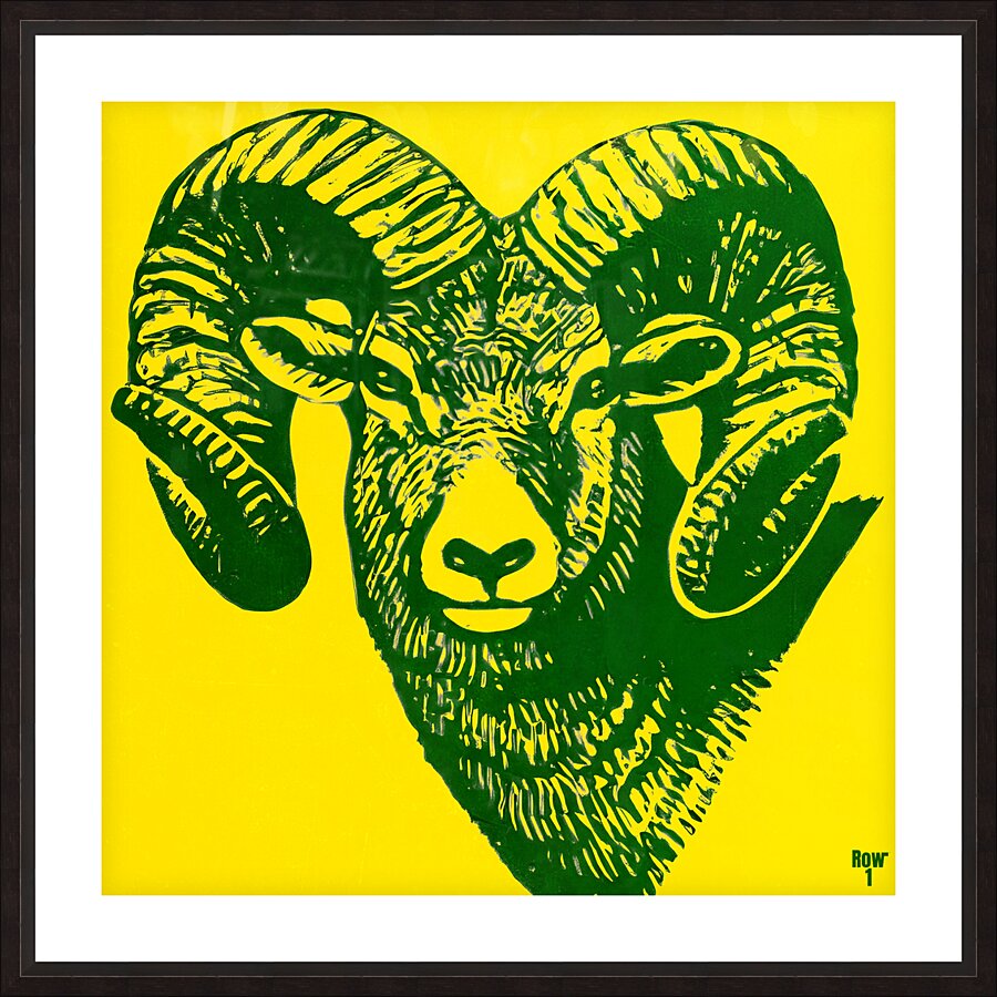 1980 Colorado State Rams Throwback Art Picture Frame print