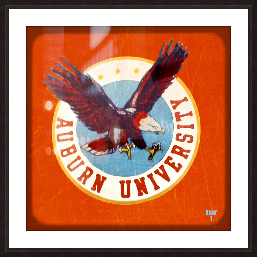Vintage Auburn University Throwback Art Picture Frame print