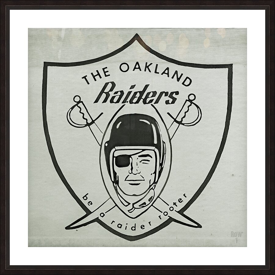 Sixties Oakland Raiders Be a Raider Rooter Picture Frame print