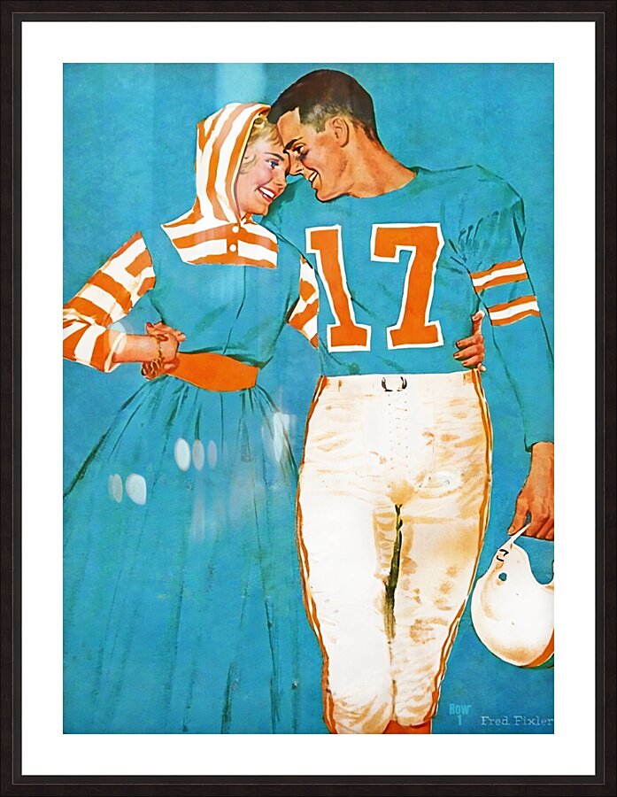 Gridiron Love Picture Frame print