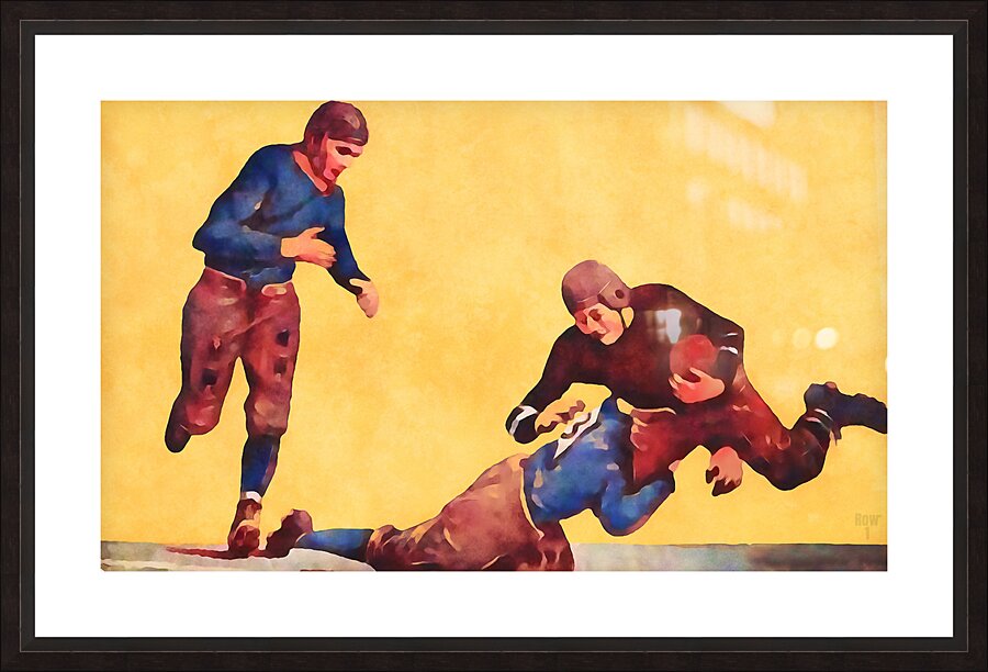 1920 Gridiron Action Picture Frame print