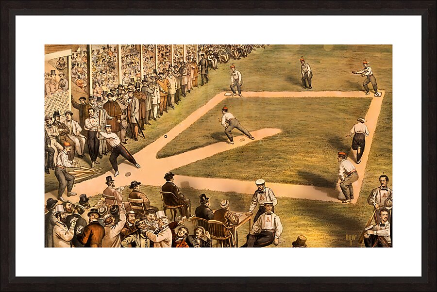 1867 Baseball Art Picture Frame print