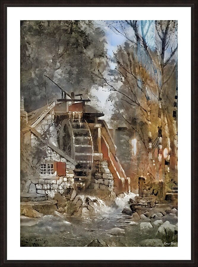 Water Wheel Art by Edwin Deakin by Row One Brand