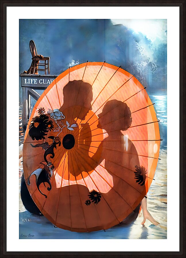 1920s Beach Lifeguard Art by Row One Brand
