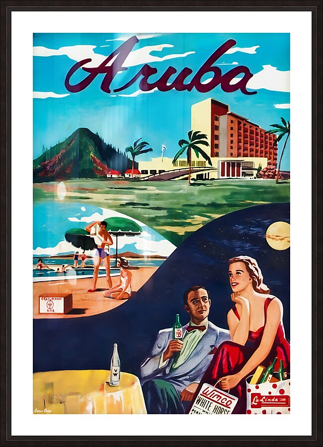 Aruba Travel Poster by Row One Brand