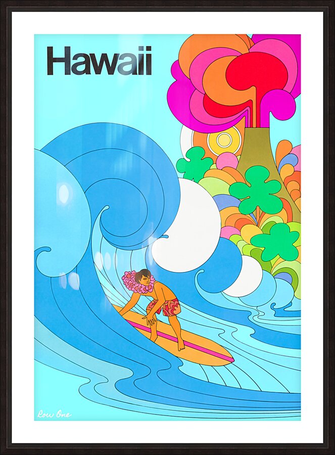 travel poster remix hawaii by Row One Brand