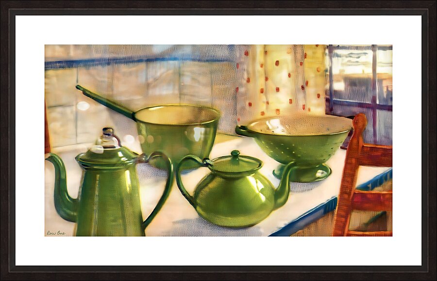 1920s kitchen art Picture Frame print