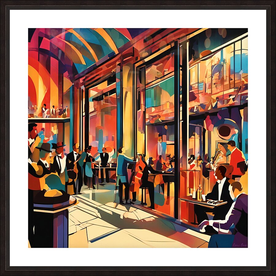 Jazz Music Night Picture Frame print