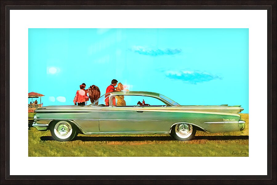 1958 oldsmobile ninety eight car art Picture Frame print