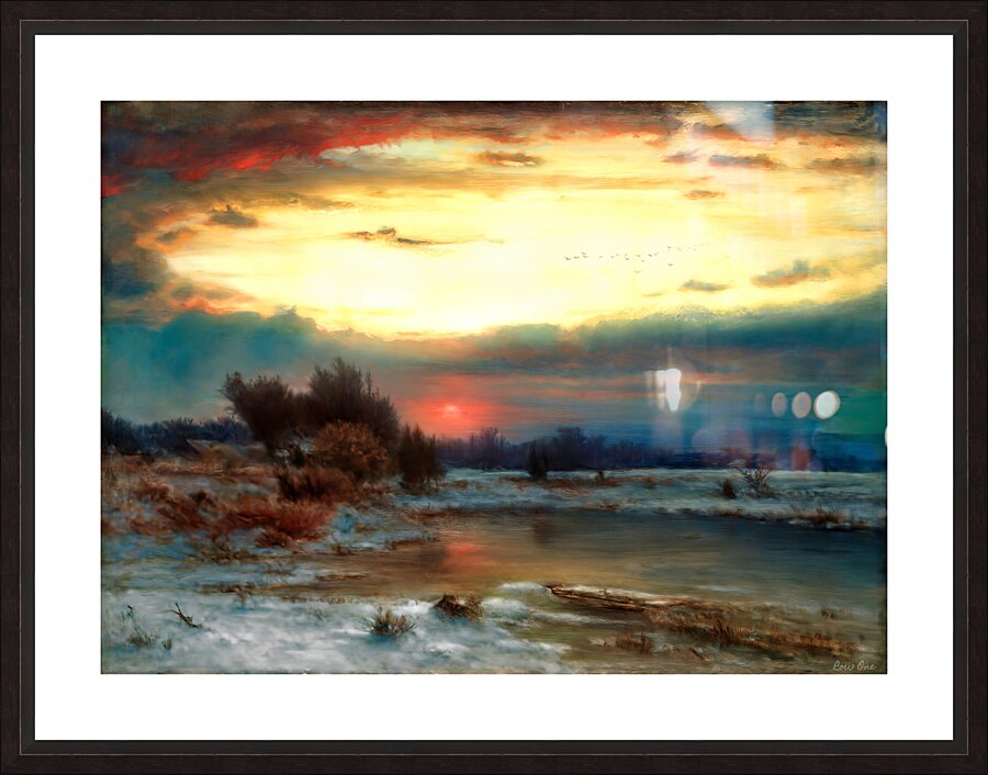 A Winter Sky by George Inness Picture Frame print
