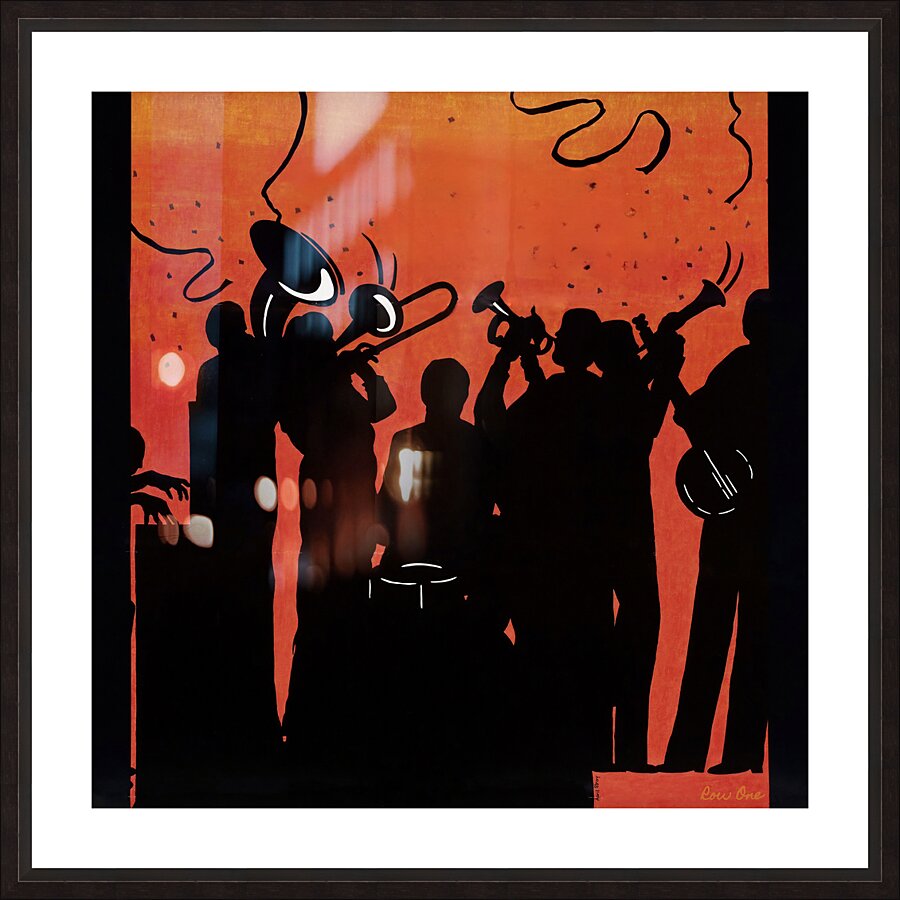 vintage jazz art Picture Frame print