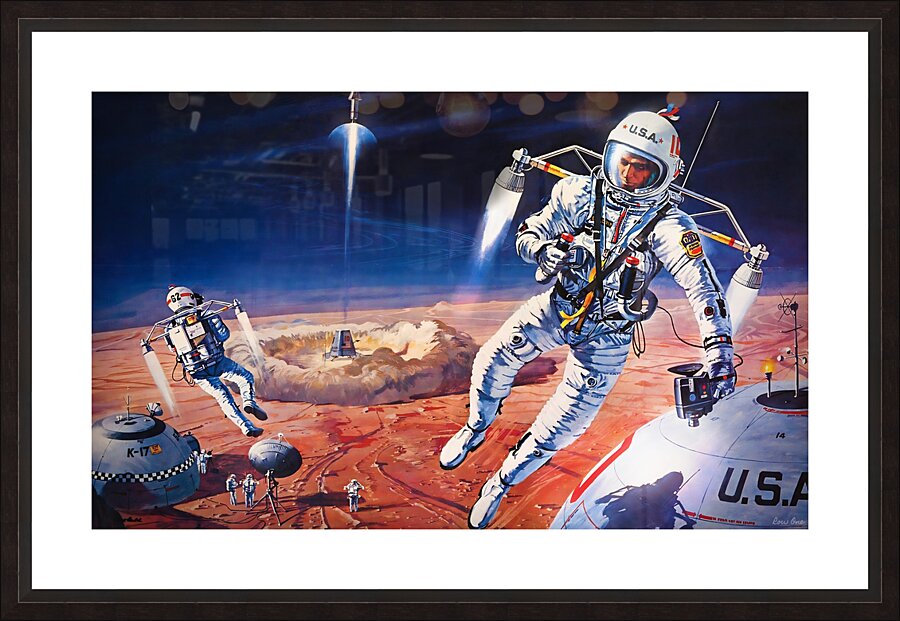 1964 United States Astronauts Art Picture Frame print