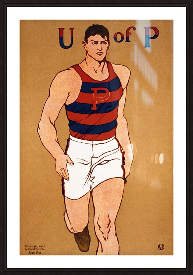 1908 penn track art Picture Frame print