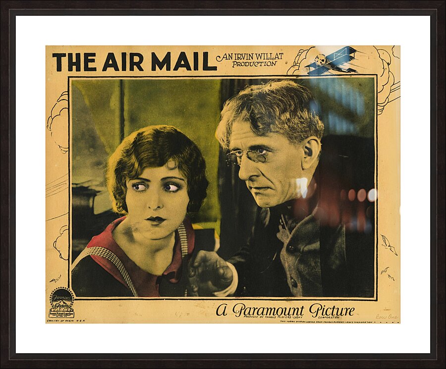 old movies the air mail lobby card paramount pict Picture Frame print