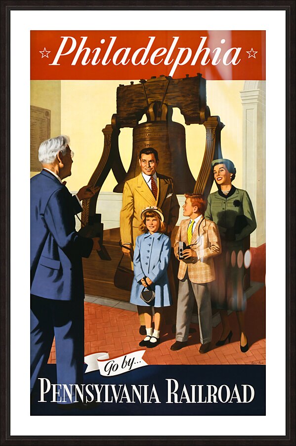 1955 philadelphia railroad train poster Picture Frame print
