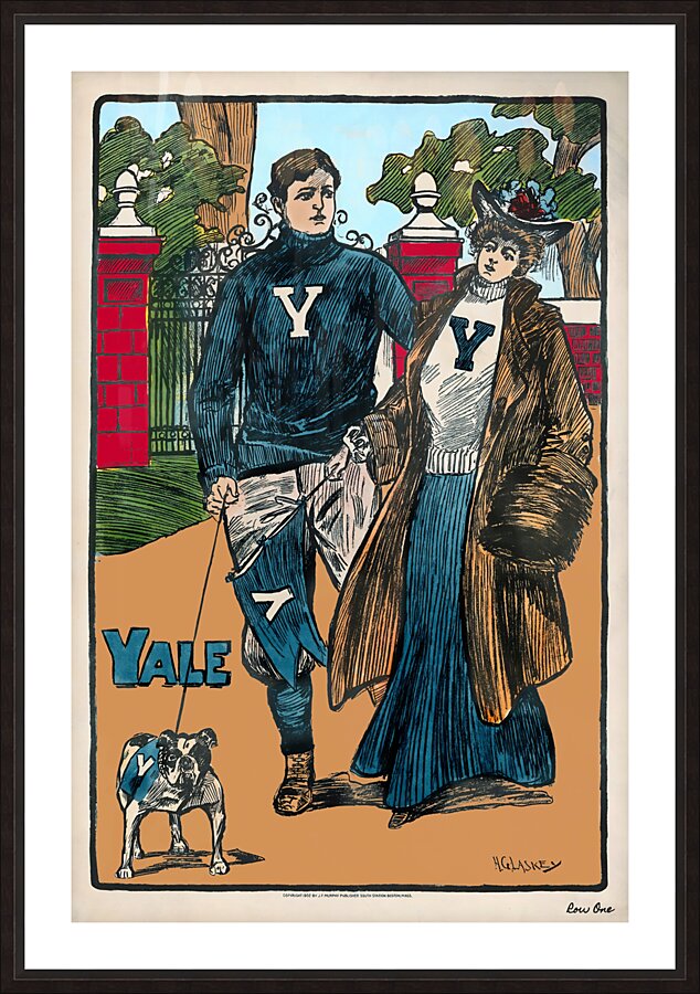 1902 yale art laskey Picture Frame print