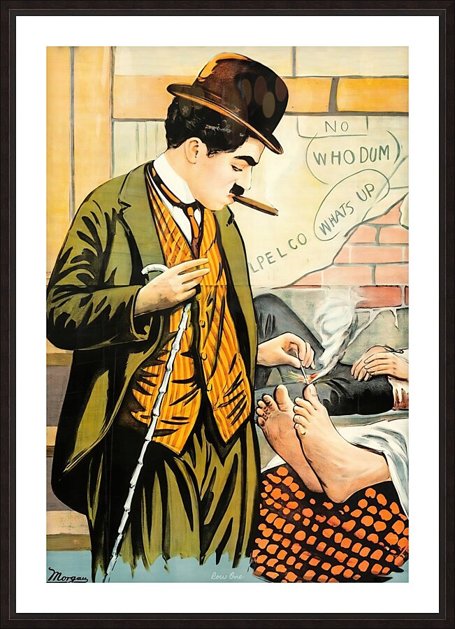 charlie chaplin art  Picture Frame print