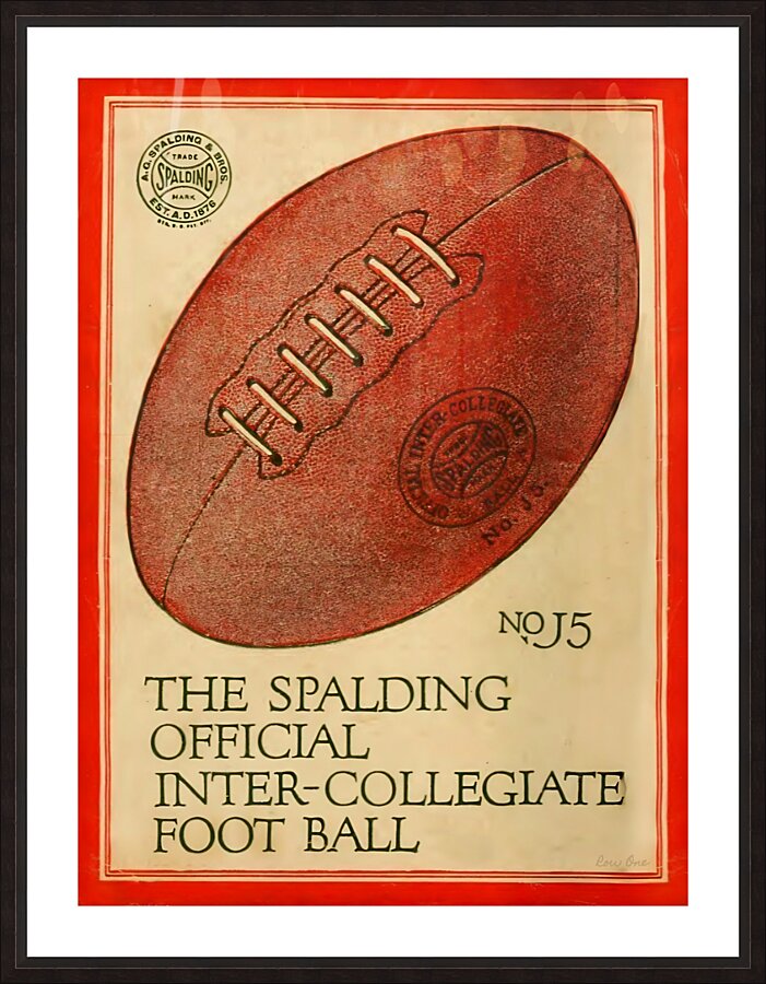 sports ads vintage spalding football ad Picture Frame print