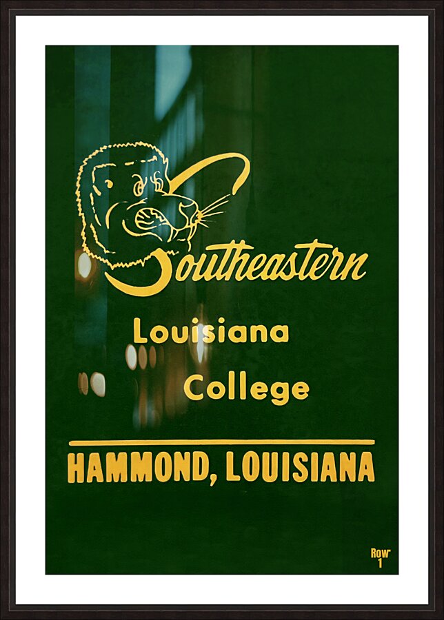 vintage southeastern college lions art Picture Frame print