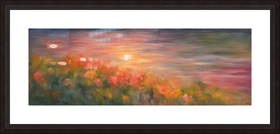 flowers in field Picture Frame print