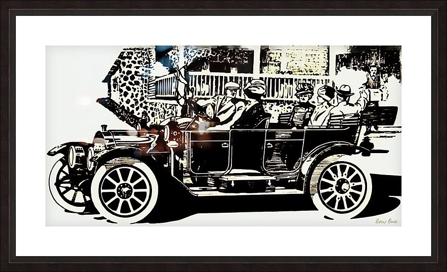 1911 Automobile Picture Frame print
