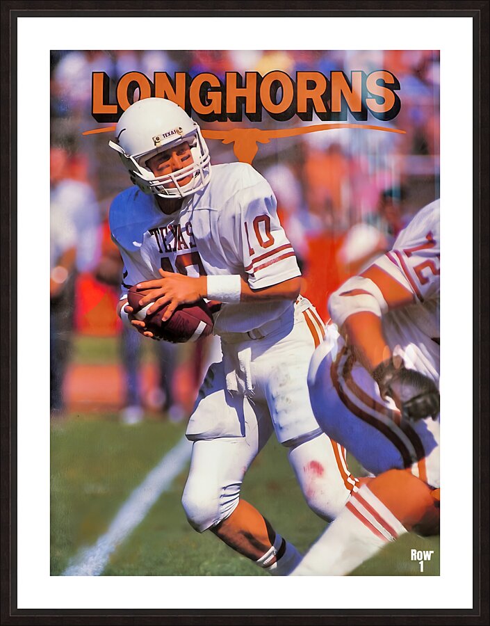 1986 Texas Longhorns Football Art  Picture Frame print