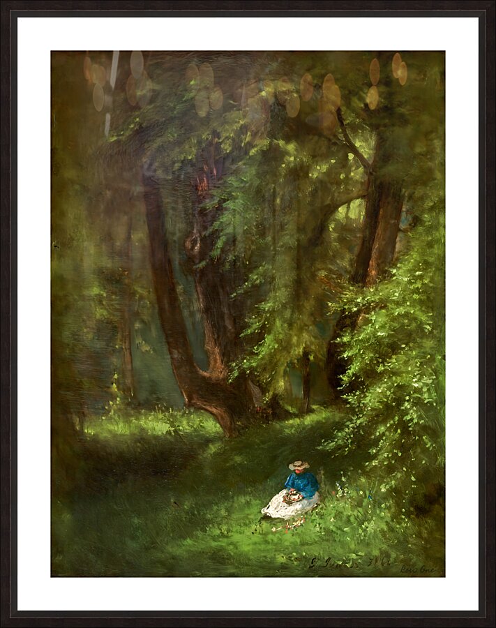 george inness in the woods 1866 Picture Frame print