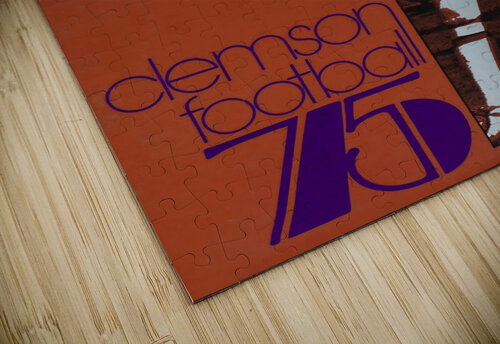 retro remix 1975 clemson football art Row One Brand puzzle