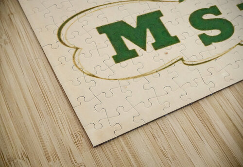 vintage michigan state msu campus art  Row One Brand puzzle