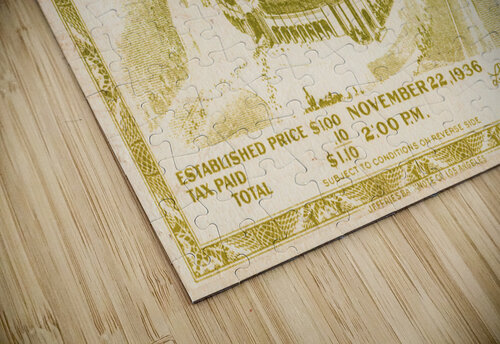 1936 loyola santa clara ticket Row One Brand puzzle