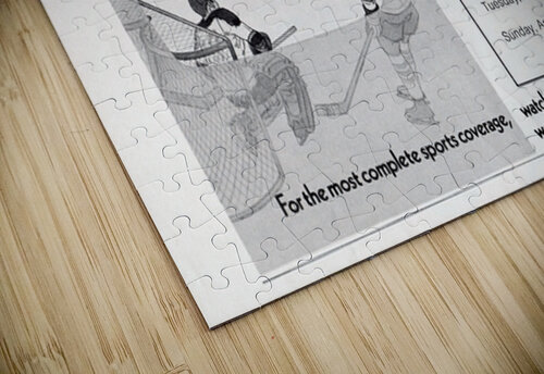 1971 Buffalo Sabres WKBW TV 7 Ad Row One Brand puzzle