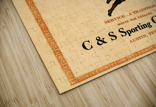 Early 1900s C and S Sporting Goods Ad in Austin Row One Brand puzzle