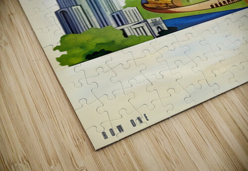 1968 Pitt Panthers Football Art Remix Row One Brand puzzle