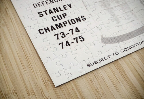 1975 stanley cup finals philadelphia flyers ticket stub hockey poster Row One Brand puzzle