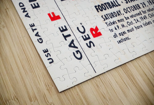 1949 Stanford vs. Santa Clara Football Ticket Canvas Row One Brand puzzle
