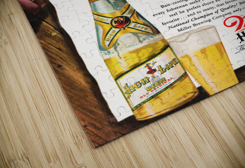 1951 Miller Beer Advertisement Art Row One Brand puzzle