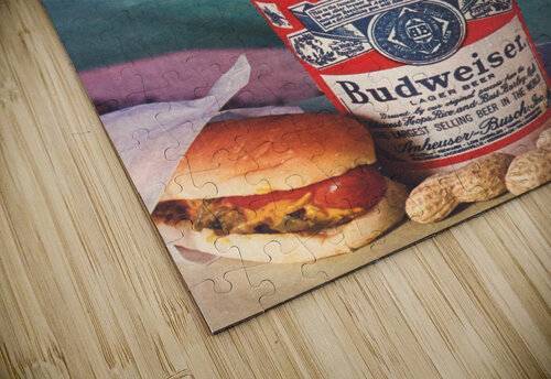 1978 Budweiser Baseball Ad Row One Brand puzzle