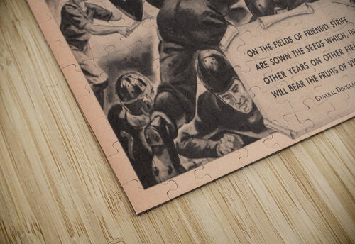 1942 On the Fields of Friendly Strife Football Art Row One Brand puzzle