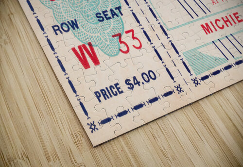 1958 Army vs. Penn State Football Ticket Art Row One Brand puzzle